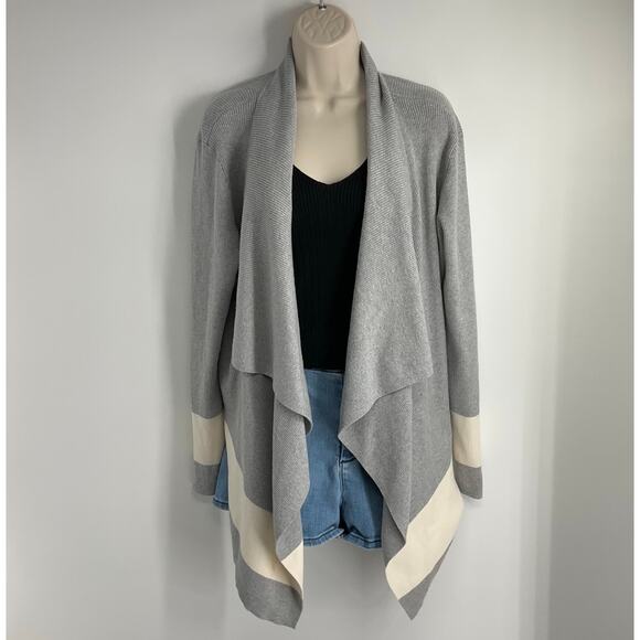 Ralph Lauren Classy Cardigan Sweater Draped Stripes Relaxed Old Money Medium - Picture 15 of 16